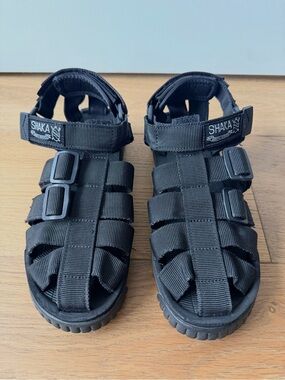 Shaka Sandals Black Velcro Adjustable